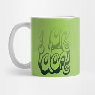 London lettering art - green Mug